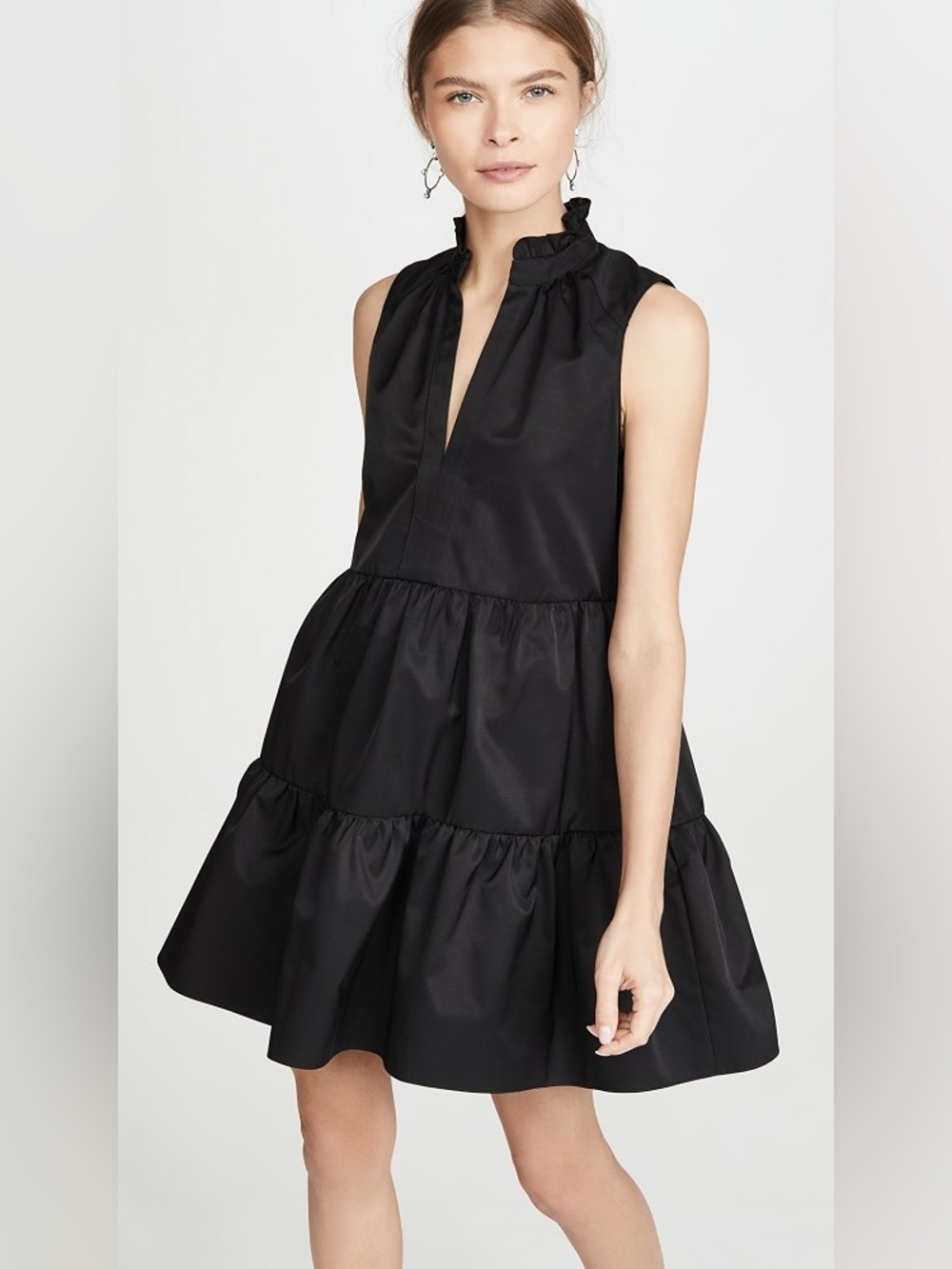 Amanda Uprichard Sleeveless saffron dress black cotton